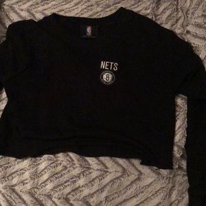 Cropped Brooklyn nets sweatshirt